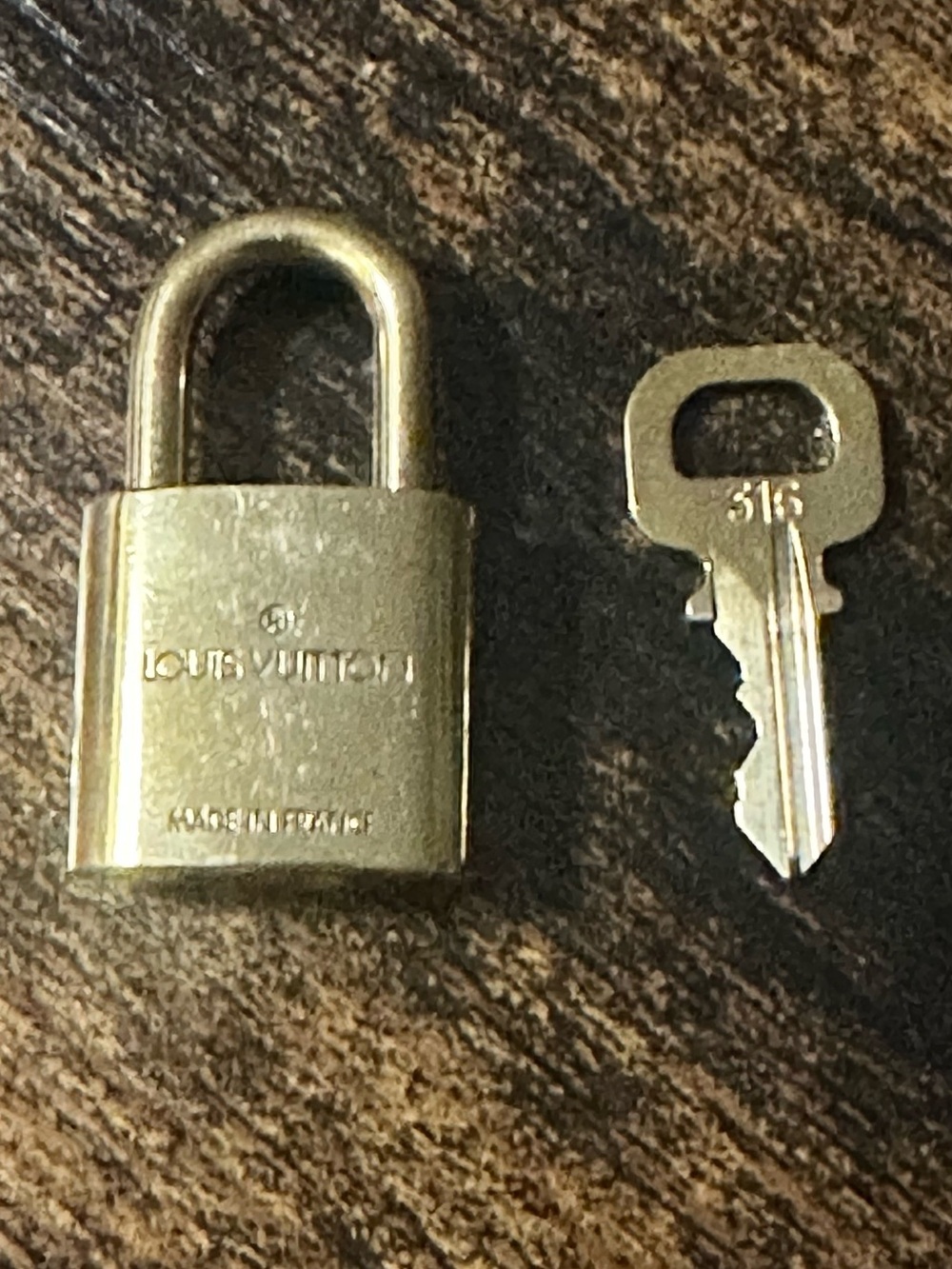 Louis Vuitton Gold Padlock and Key #316